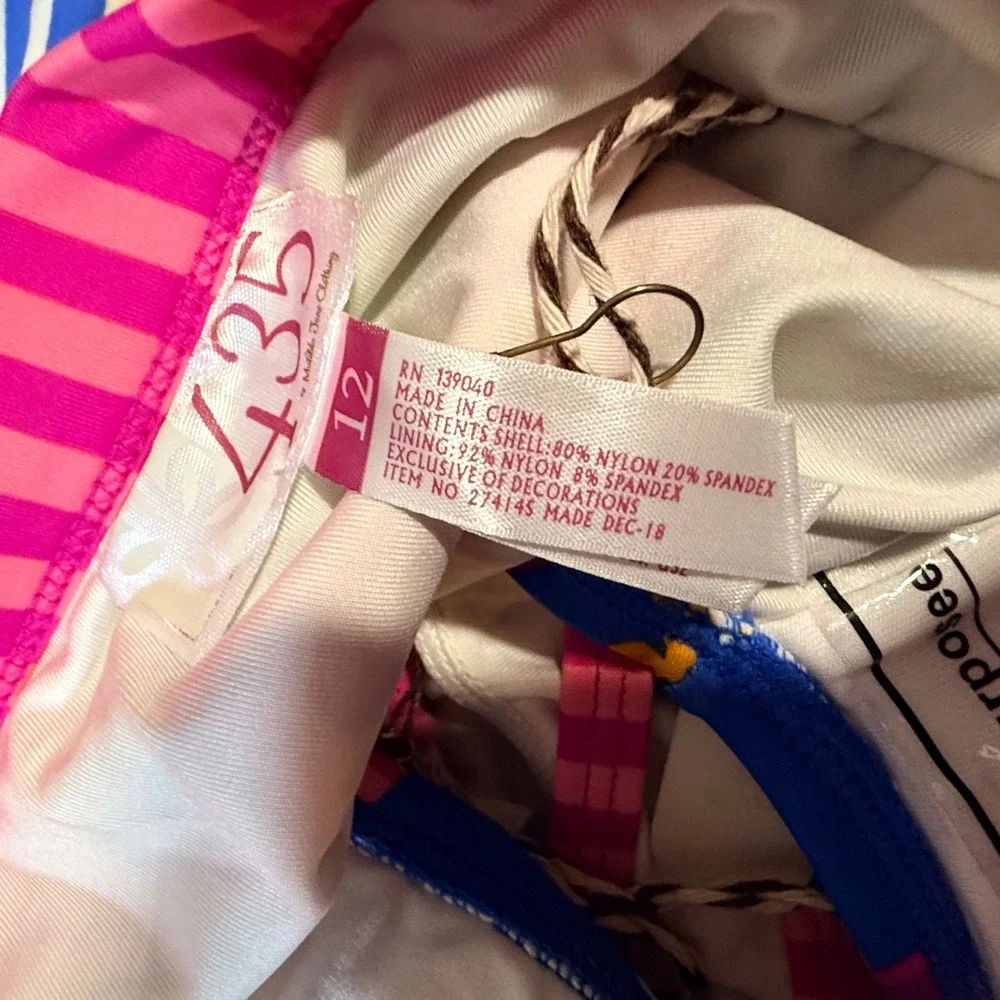 NWT Matilda Jane Girls Swimsuit 2 Piece Bikini Set 12 Summer Beach Pool